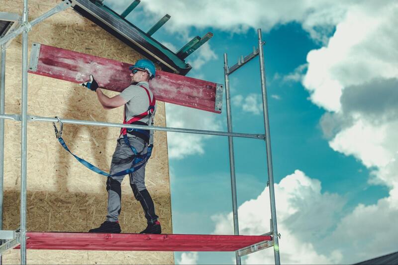 andaime para obra trabalho