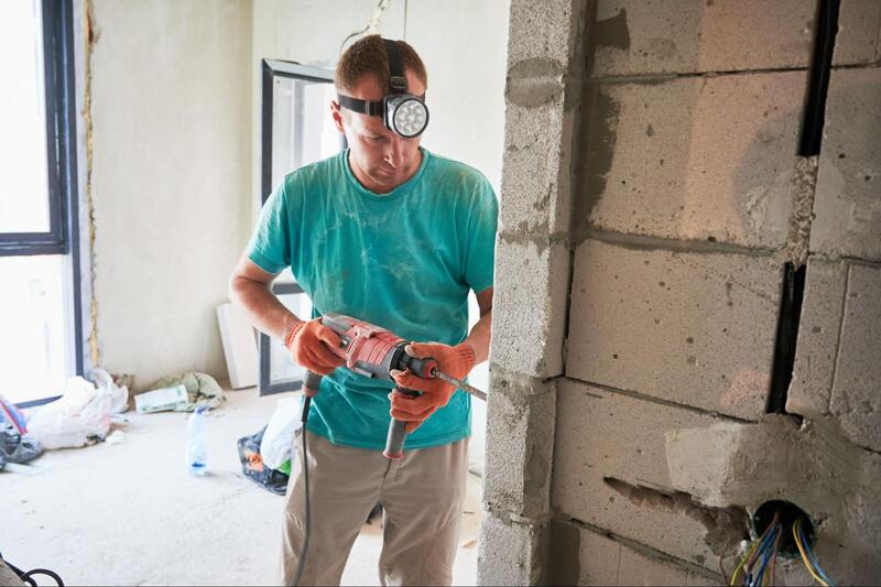 como usar o martelete tijolos